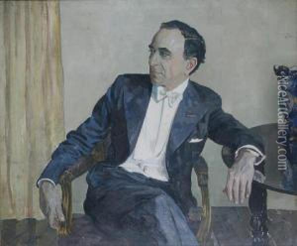 Portrait Of Ernest Milton Oil Painting - Ethel Gabain
