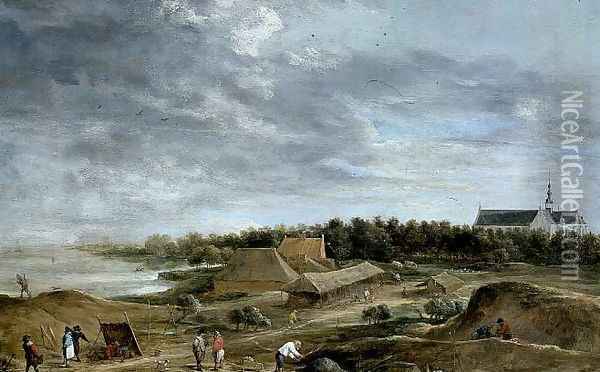 Brickmakers near Hemiksem Oil Painting - David The Younger Teniers
