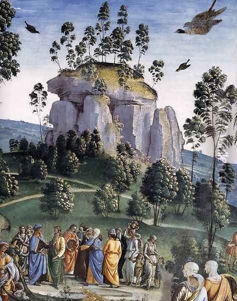 Moses's Journey into Egypt and the Circumcision of His Son Eliezer (detail-5) c. 1482 Oil Painting - Pietro Vannucci Perugino