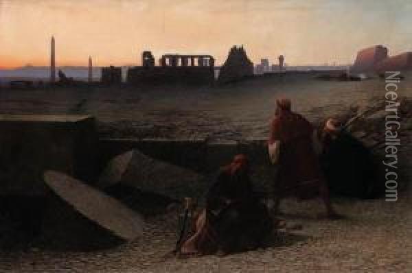 Ruines De Thbes (haute-gypte) Oil Painting - Charles Theodore Frere