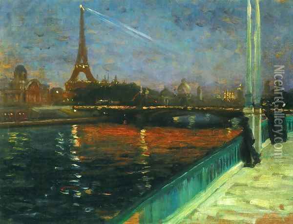 Paris Nocturne Date unknown Oil Painting - Alfred Henry Maurer