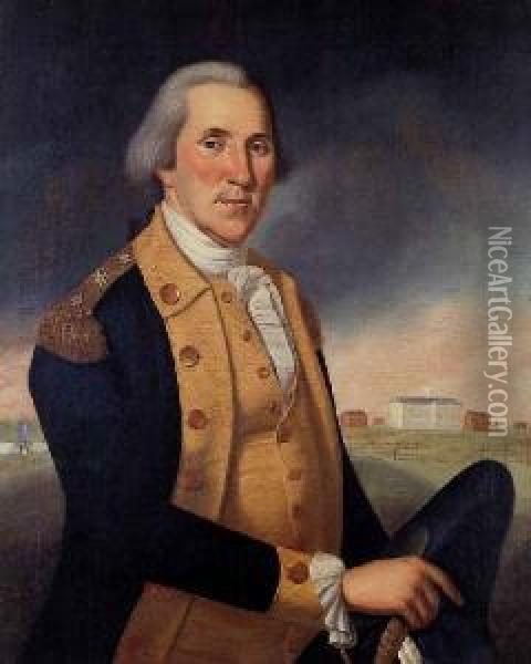 Portrait Of George Washington Oil Painting - Charles Peale Polk