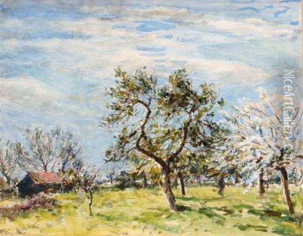 Thespring Orchard Oil Painting - William Mark Fisher