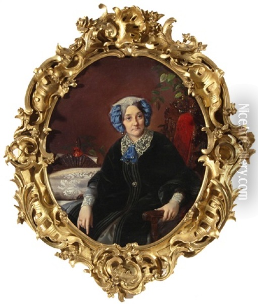 Portrait Of Princess Isabella Adamovna Gagarina Oil Painting - Sergei Konstantinovich Zaryanko