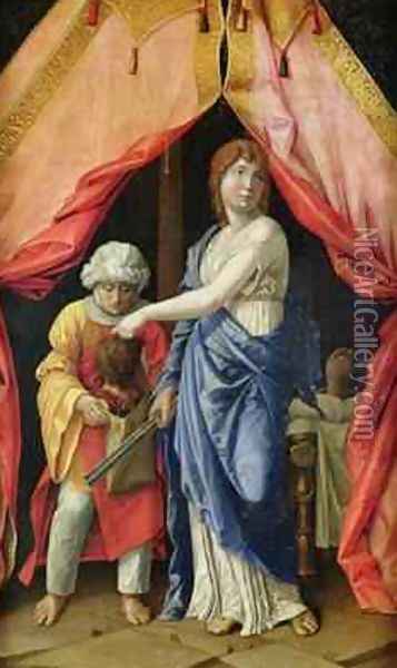 Judith with the Head of Holofernes Oil Painting - Andrea Mantegna