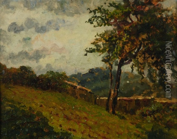 Un Ciliegio In Val Salice Oil Painting - Francesco Sartorelli