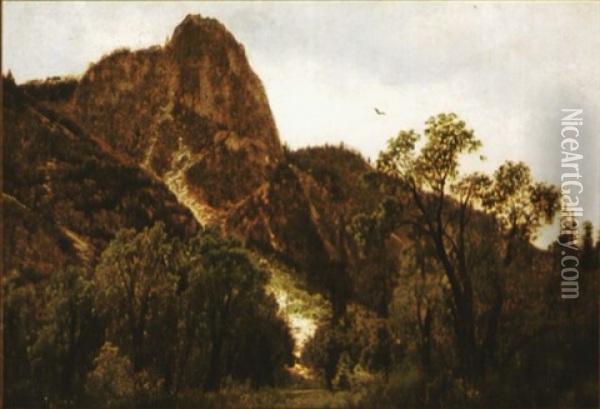 Sentinel Rock, Yosemite Oil Painting - Hermann Herzog