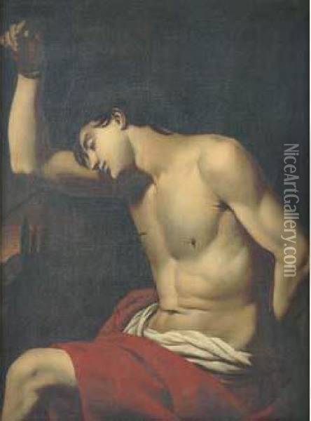 Saint Sebastien Oil Painting - Niccolo Renieri (see Regnier, Nicolas)