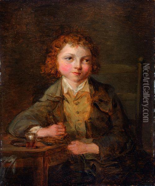 Portrait Du Fils De L'artiste Oil Painting - Martin Drolling Oberbergheim