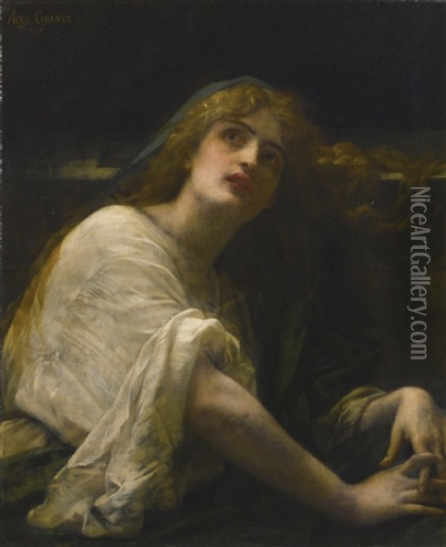 Mary Magdalene At The Tomb Oil Painting - Alexandre Cabanel