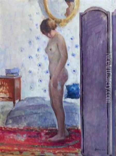 Young Girl at Her Toilet Oil Painting - Henri Lebasque