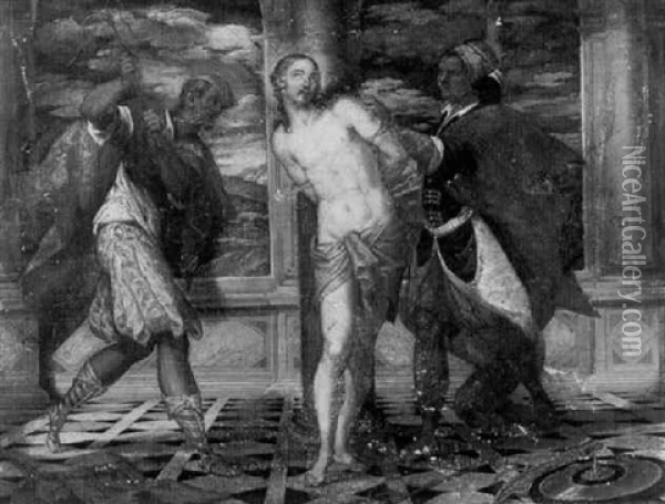La Flagellation Du Christ Oil Painting - Johann (Hans) Konig