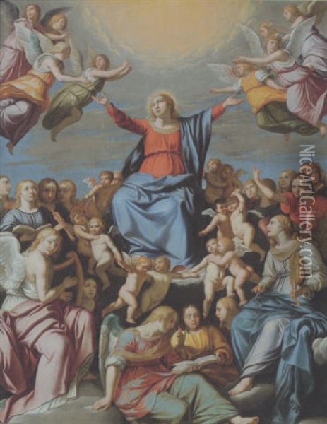 L'ascensione Della Vergine Oil Painting - Pietro Sorri
