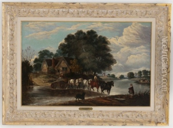 Ford On The Stour Oil Painting - John Linnell
