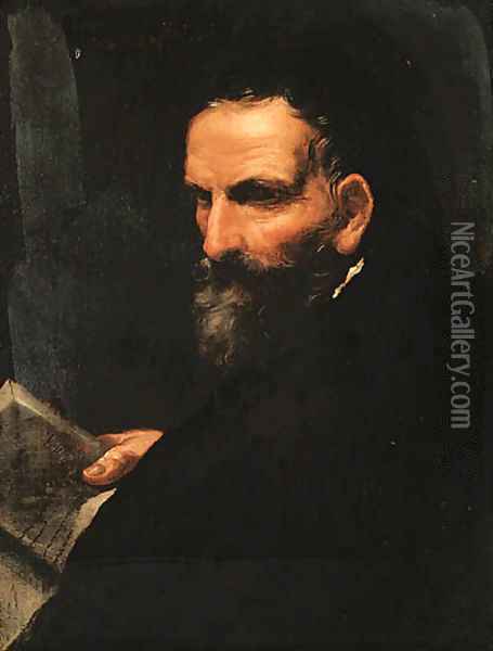 Portrait of a gentleman Oil Painting - Giovanni Antonio Burrini