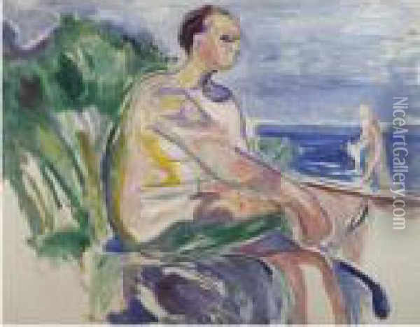 Christian Gierloff In Asgardstrand Oil Painting - Edvard Munch