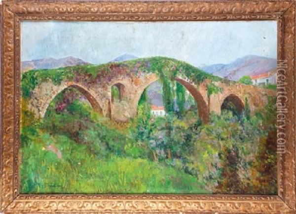 Puente Oil Painting - Jose Blanco Coris