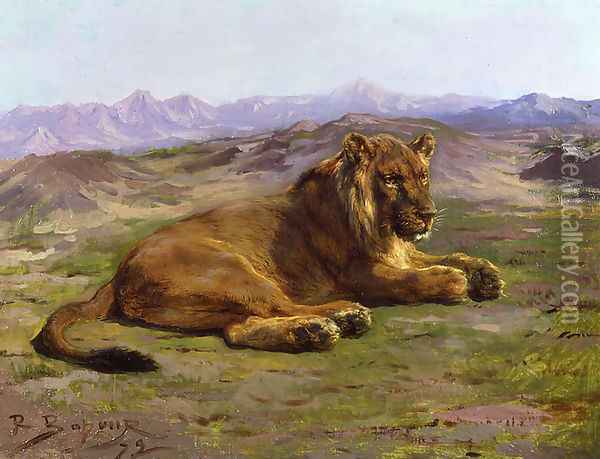 Lion Oil Painting - Rosa Bonheur