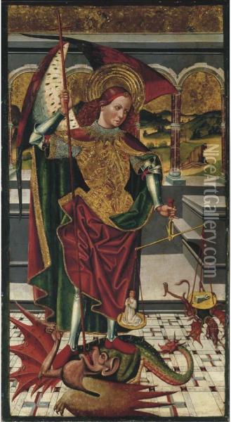 The Archangel Michael Oil Painting - Juan De La Abadia