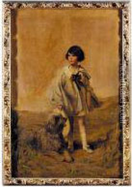 Penelope, Daughter Of Douglas Walker Esq Oil Painting - Charles Edmund Brock