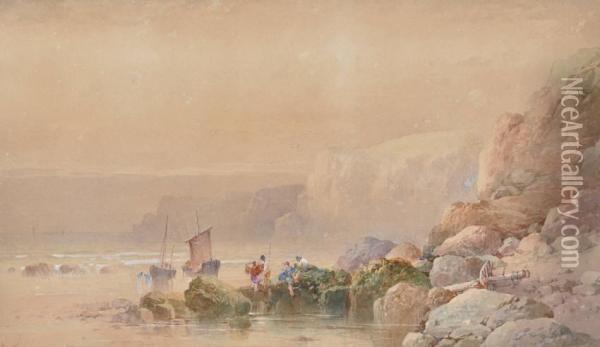 Watercolour, 
Coastal Scene Oil Painting - William Collingwood Smith
