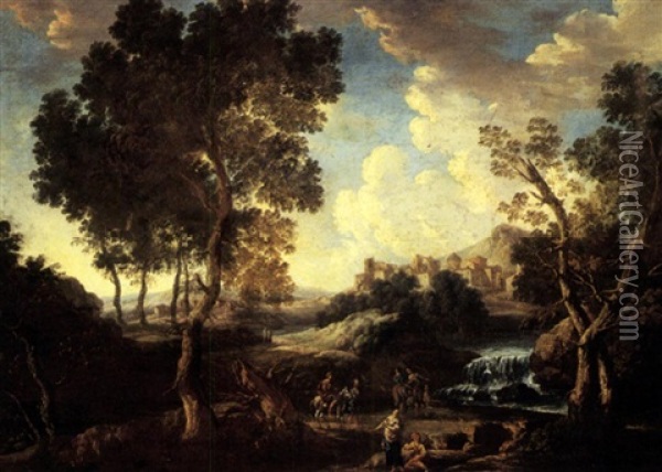 Classical Italian Landscape Oil Painting - Gaspard Dughet