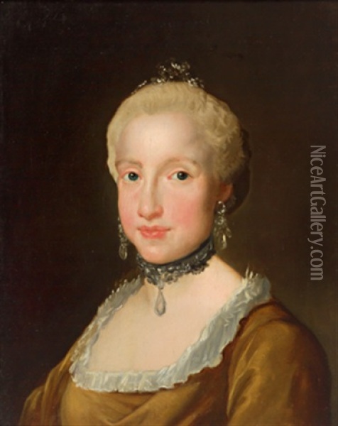 Bildnis Der Infantin Maria Ludovica Von Spanien Oil Painting - Anton Raphael Mengs