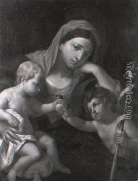 The Madonna And Child With The Infant St. John Oil Painting - Carlo Maratta