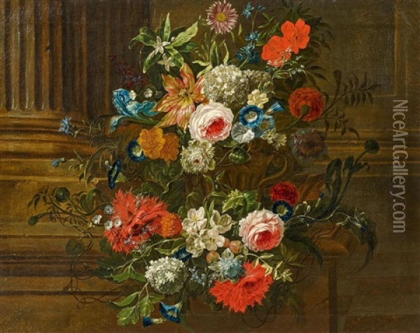 Groses Blumenstillleben Oil Painting - Jan-Baptiste Bosschaert