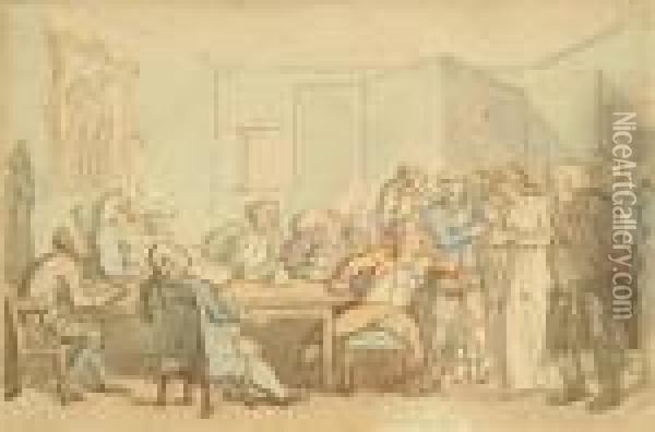 The Discovery Oil Painting - Thomas Rowlandson