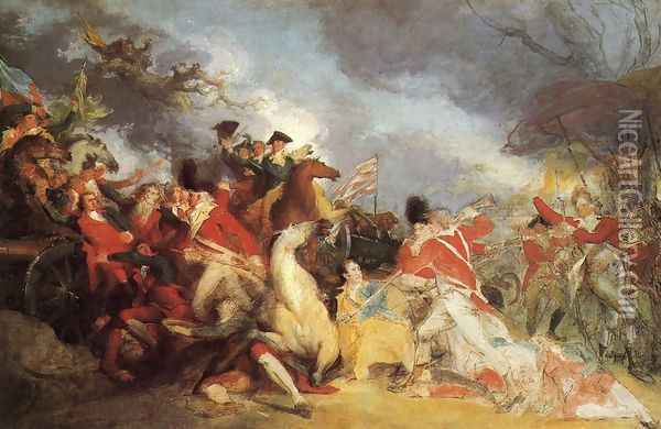 The Death of General Mercer at the Battle of Princeton (unfinished version) Oil Painting - John Trumbull