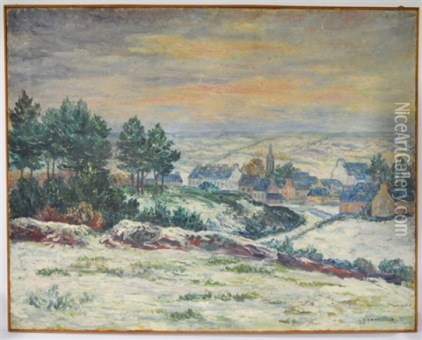 Paysage De Neige Oil Painting - Ernest Ponthier De Chamaillard