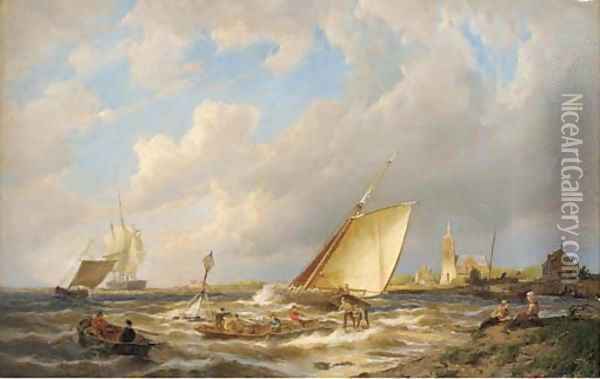Maassluis, Holland Oil Painting - Pieter Christiaan Cornelis Dommersen