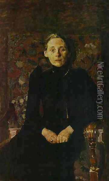 Portrait of Artsybusheva, wife of the Businessman Artsybushev. 1897 Oil Painting - Mikhail Aleksandrovich Vrubel