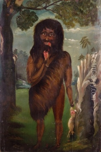 L'homme Prehistorique Oil Painting - Louis du Casse