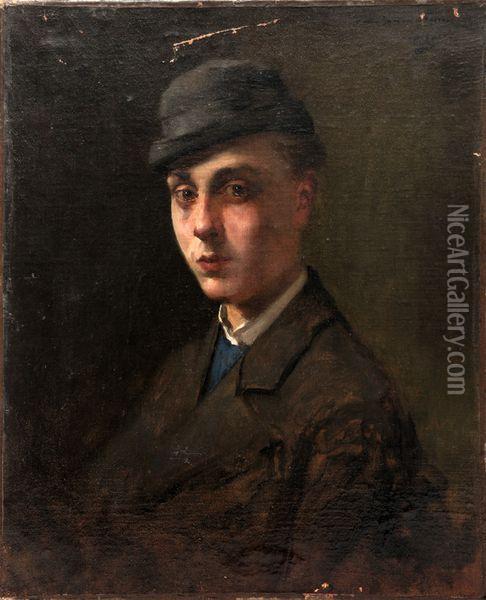 Portrait De Jeune Homme. Oil Painting - Paul Jean Marie Sain
