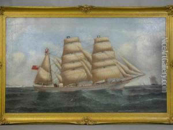 Rollo Of London, Capt E. Thomas Oil Painting - Reuben Chappell Of Poole