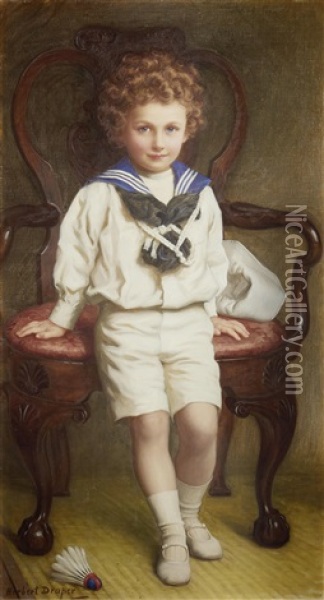 The Young Badminton Player Oil Painting - Herbert James Draper