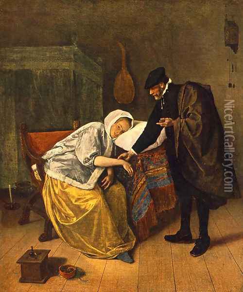 The Doctor and His Patient Oil Painting - Jan Steen