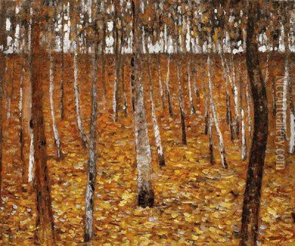 Beech Forest I Oil Painting - Gustav Klimt