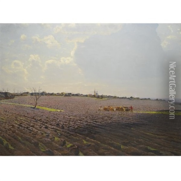 The Land Oil Painting - Nikolai Nikanorovich Dubovskoy