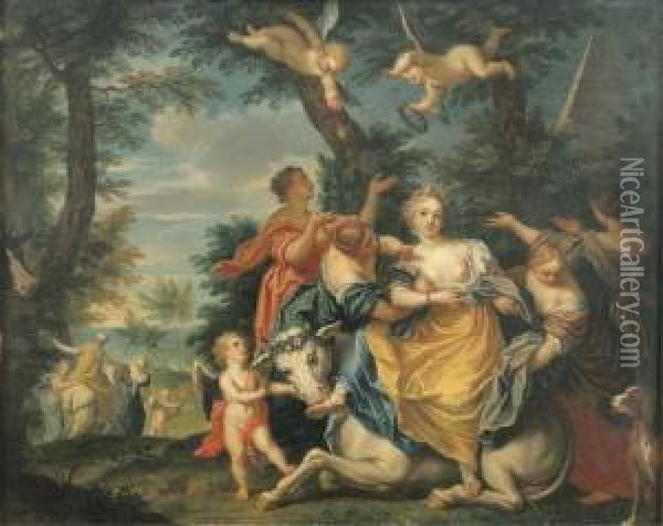 The Rape Of Europa Oil Painting - Balthasar Beschey