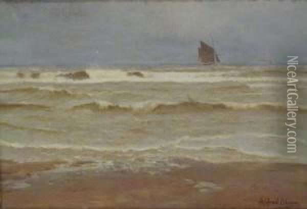 Seascape Oil Painting - Alfred Theodor Olsen