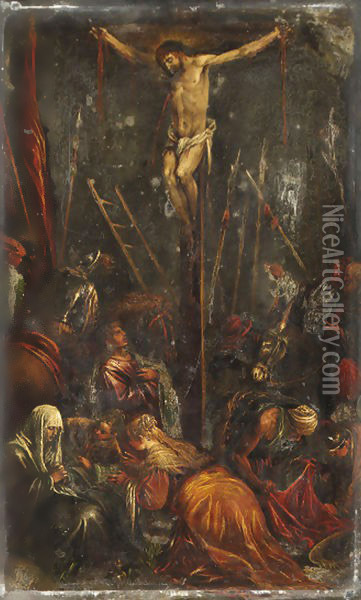 The Crucifixion Oil Painting - Leandro Bassano