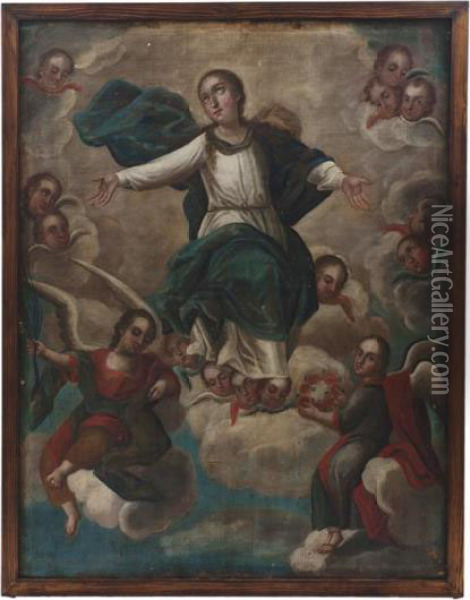Virgen Inmaculada. Oil Painting - Jacinto De Aguilar