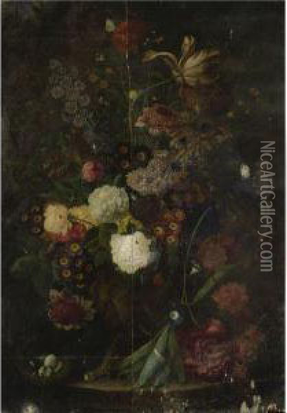 Floral Still Life Oil Painting - Cornelis van Spaendonck