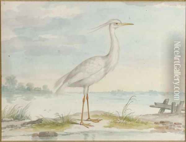 A white heron Oil Painting - Pieter the Younger Holsteyn