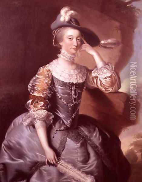 Portrait of Mrs Anne Carver Oil Painting - Josepf Wright Of Derby