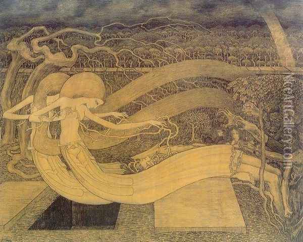 O Grave, Where Is Thy Victory? 1892 Oil Painting - Jan Toorop