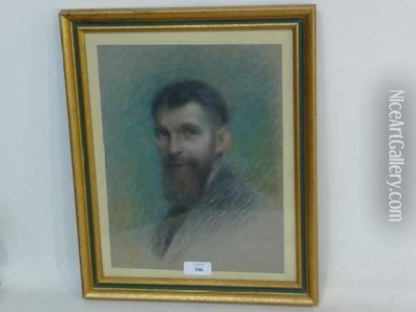  Portrait D'un Homme Barbu  Oil Painting - Andre Eugene Costilhes